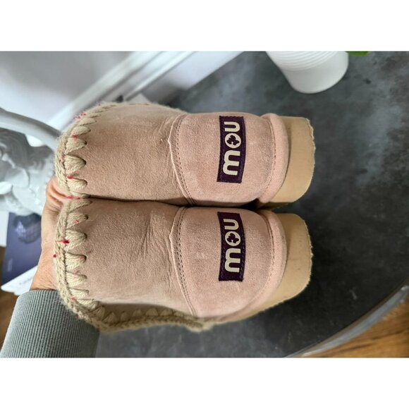 MOU Women's Platform Boots Size 37 7 Rose Beige - Picture 3 of 7